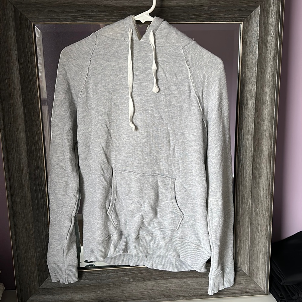 Aerie Light Grey Faux Fur Lined Hoodie